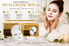 Load image into Gallery viewer, 20 Pack White Hyaluronic Collagen Face Mask &amp; Eye Masks Bundle
