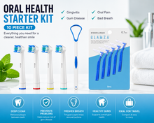 Load image into Gallery viewer, Oral Health Starter Kit - 10pc Brush Head &amp; Oral Care Kits