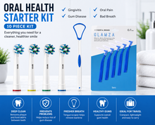 Load image into Gallery viewer, Oral Health Starter Kit - 10pc Brush Head &amp; Oral Care Kits