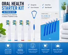 Load image into Gallery viewer, Oral Health Starter Kit - 10pc Brush Head &amp; Oral Care Kits