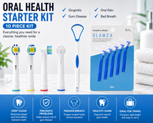 Load image into Gallery viewer, Oral Health Starter Kit - 10pc Brush Head &amp; Oral Care Kits