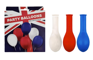 Party Balloons 12-Pack, Red White &amp; Blue Latex, 30cm, Free Delivery