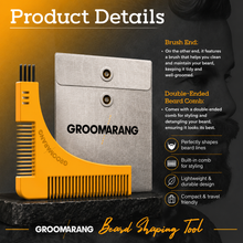 Load image into Gallery viewer, The Groomarang™ Beard Shaping Template &amp; Beard Comb | Perfect Lines, Every Time