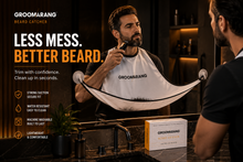 Load image into Gallery viewer, Groomarang Beard Hair Cape - Less Mess, Better Beard, Happier Partner!