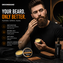Load image into Gallery viewer, Groomarang Softening Beard Balm 60ml - Enriched with Sweet Almond Oil, Jojoba, Limonene &amp; Linalool