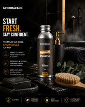 Load image into Gallery viewer, Groomarang Men's Shower Gel 100ml – SLS Free Refreshing Body Wash
