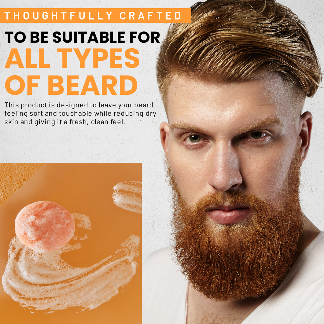 Groomarang Shampoo Ball & Beard Wash - Eco-Friendly Solid Shampoo for Healthy Hair and Beard