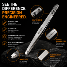 Load image into Gallery viewer, Groomarang Eagle Tweezers with Comb - Precision Grooming Tool