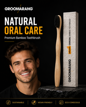 Load image into Gallery viewer, Groomarang Infusion Charcoal Bamboo Toothbrush