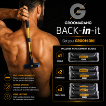 Load image into Gallery viewer, Groomarang Back-In-It Replacement Blade Set – Smooth Skin with Free UK Delivery