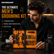Load image into Gallery viewer, Groomarang 'The Ultimate' 15 Piece Men's Grooming Manicure &amp; Pedicure Kit