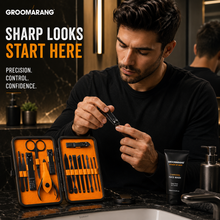Load image into Gallery viewer, Groomarang 'The Ultimate' 15 Piece Men's Grooming Manicure &amp; Pedicure Kit