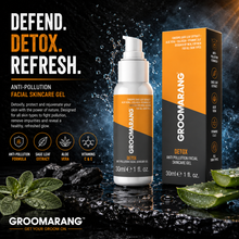 Load image into Gallery viewer, Groomarang Premium Facial Skincare - Anti Pollution Detox Gel 30ml - Free UK Delivery
