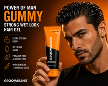 Load image into Gallery viewer, Groomarang Power of Man 'Gummy' Strong Wet Look Hair Gel 150ml