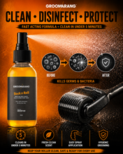 Load image into Gallery viewer, Groomarang™ Rock n Roll Hair Growth Kit | 0.5mm Derma Roller &amp; 100ml Disinfectant Spray