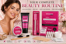 Load image into Gallery viewer, Groomarang 'For Her' Ultimate Face Care Kit – Teeth Whitening, Skin Care &amp; Hair Removal – All-in-One Beauty Essentials