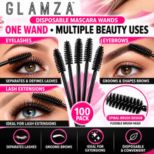 Load image into Gallery viewer, Glamza Disposable Mascara Wands - Pack of 100 with Free UK Postage