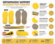 Load image into Gallery viewer, Glamza Memory Foam Shoe Insoles – Ultimate Comfort &amp; Orthopaedic Support – Free UK Delivery