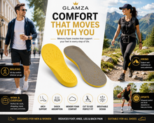 Load image into Gallery viewer, Glamza Memory Foam Shoe Insoles – Ultimate Comfort &amp; Orthopaedic Support – Free UK Delivery