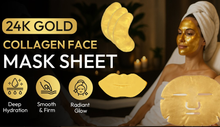 Load image into Gallery viewer, Gold Collagen &amp; Hyaluronic Face Mask, Eye Mask &amp; Lip Mask Bundles
