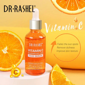 Dr Rashel Vitamin C Brightening, Anti Ageing Face Serum 50ml & Gold Collagen Face Masks