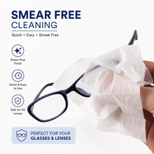 Load image into Gallery viewer, Spectacle &amp; Lens Cleaning Wipes (52 Pack) with Optional Blue Light Blocking Glasses | Smear-Free Cleaning | Free UK Postage