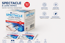 Load image into Gallery viewer, Spectacle &amp; Lens Cleaning Wipes (52 Pack) with Optional Blue Light Blocking Glasses | Smear-Free Cleaning | Free UK Postage