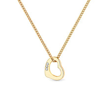 Load image into Gallery viewer, Diamond Style London - Heart Pendant crystals in yellow gold plating (Item code: Heartpencrystalgold)