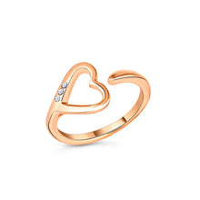 Load image into Gallery viewer, Diamond Style London - Heart Ring in Rose Gold plating size 6 (Item code: Heartringrose)