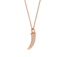 Load image into Gallery viewer, Diamond Style London - Horn Pendant in Rose Gold Plating Necklace