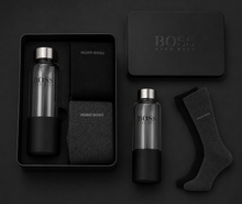 Load image into Gallery viewer, Hugo Boss Gift Set - 2 Pairs of Men's Socks UK Size 6-11 with Water Bottle