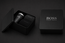 Load image into Gallery viewer, Hugo Boss Gift Set - 2 Pairs of Men's Socks UK Size 6 - 11 with Thermal Mug - Slightly damaged box, products perfect!