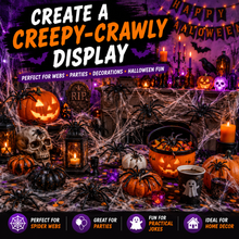 Load image into Gallery viewer, Halloween Spiders – Large 5cm Black Plastic Spider Decorations