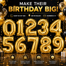 Load image into Gallery viewer, Giant Happy Birthday Number Balloons with Free Delivery!