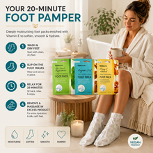 Load image into Gallery viewer, Derma V10 Deep Moisturising Foot Packs Vitamin E Enriched - Free Postage