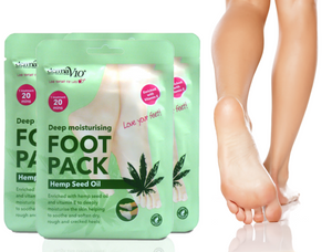 Derma V10 Deep Moisturising Foot Pack -  Hemp Seed Oil