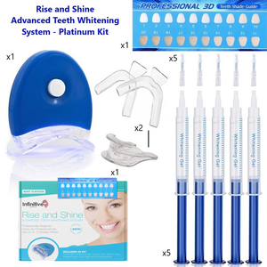 Infinitive Beauty Rise & Shine Fresh Mint Flavour Teeth Whitening Kit - PLATINUM