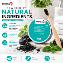 Load image into Gallery viewer, IB Rise &amp; Shine Charcoal Teeth Whitening Powder &amp; Bamboo Toothbrush Kit