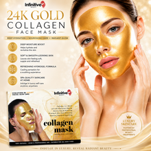 Load image into Gallery viewer, Infinitive Beauty 24K Gold Collagen Crystal Face Mask – Hydrating &amp; Anti-Ageing | Free UK Delivery