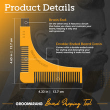 Load image into Gallery viewer, The Groomarang™ Beard Shaping Template &amp; Beard Comb | Perfect Lines, Every Time