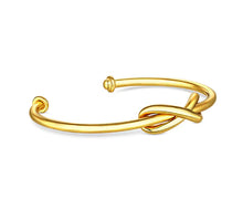 Load image into Gallery viewer, Diamond Style London - Infinity Cuff Bangle in Gold Plating (Item code: Infinitycuffgold)