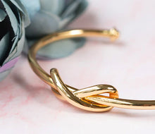 Load image into Gallery viewer, Diamond Style London - Infinity Cuff Bangle in Gold Plating (Item code: Infinitycuffgold)