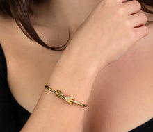 Load image into Gallery viewer, Diamond Style London - Infinity Cuff Bangle in Gold Plating (Item code: Infinitycuffgold)