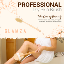 Load image into Gallery viewer, Glamza 2-in-1 Bath &amp; Shower Brush | Dry Skin Exfoliating Body Brush | Free UK Delivery