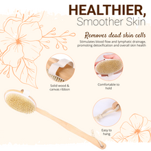 Load image into Gallery viewer, Glamza 2-in-1 Bath &amp; Shower Brush | Dry Skin Exfoliating Body Brush | Free UK Delivery