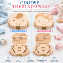 Load image into Gallery viewer, Baby Boys &amp; Girls Keepsake Tooth and Lanugo Rustic Box | Free UK Delivery