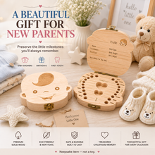 Load image into Gallery viewer, Baby Boys &amp; Girls Keepsake Tooth and Lanugo Rustic Box | Free UK Delivery