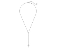 Load image into Gallery viewer, Diamond Style London - Infinity Lariat Necklace in Rhodium Plating (Item code: Infinitylariatneck)
