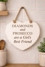 Load image into Gallery viewer, Hanging Heart Shaped Wooden Wall Plaques