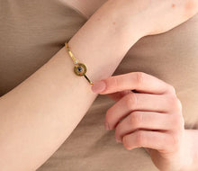 Load image into Gallery viewer, Diamond Style London - Love Language Bangle in Gold Plating